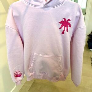 Pink Palm Puff hoodie